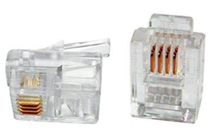 Коннектор RJ-12 6р4с золотое напыление