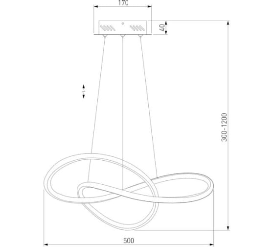 Подвесной светильник Eurosvet Wind 90312/1 черный a060656