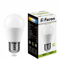 Лампа светодиодная, (13W) 230V E27 4000K G45, LB-950