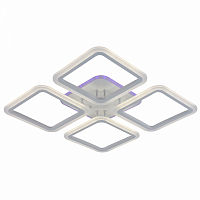 Люстра светодиодная 8075/4 WHT 112W+8W RGB 3000-6000K 8400lm пульт