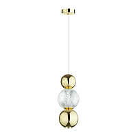 Подвес Odeon Light Crystal LED 7W 4000K 300Лм L-VISION ODL23 419 золой/прозр/металл/акрил