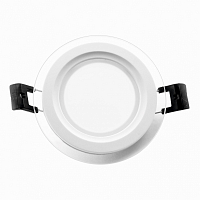 Светильник светодиодный (окантовка стеклом) LE GLRL WH 12W D160 4K (20)