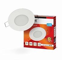 Панель светодиодная круглая RLP-eco 3Вт 230В 4000К 240Лм 90/80мм БЕЛАЯ IP40 IN HOME