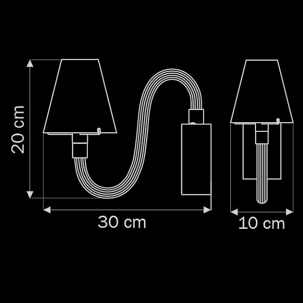 Бра Lightstar Bianco 1х40W G9 хром/белый стекло