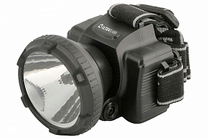 Ultraflash LED5366 (фонарь налобн аккум 220В, черный, 0,5 Ватт  LED, 2 реж, пласт, бокс)