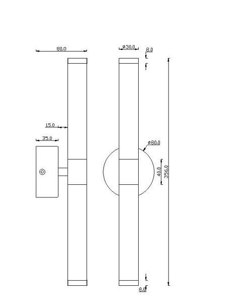 Настенный светильник Maytoni Technical Axis MOD106WL-L10G3K
