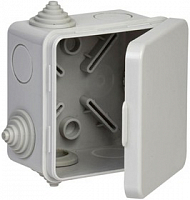 Коробка распаячная КМ41238 d80х80х50мм О/П  IP54 (RAL 7035, 7 гермовводов) IEK