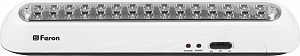 Светильник аккумуляторный Feron, 30 LED AC/DC, белый, EL20, 350*50*55мм