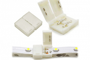 Коннектор для ленты 8мм (SMD3528/2835), 2pin 2-стороний без провода, SmartBuy 
