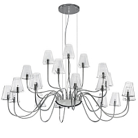 Подвесная люстра Lightstar Diafano 21*G9 ХРОМ/ПРОЗРАЧНЫЙ (в комплекте)