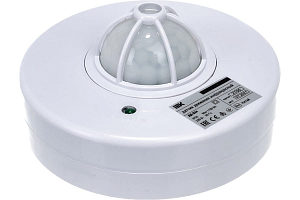 Датчик движения ДД 024 белый 1100Вт 120-360град. 6М IP33 IEK