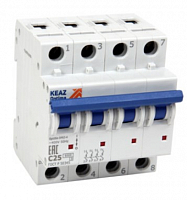 Выключатель автоматический модульный 4п C 16А 6кА OptiDin BM63-4C16-УХЛ3 КЭАЗ