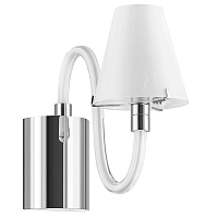 Бра Lightstar Bianco 1х40W G9 хром/белый стекло