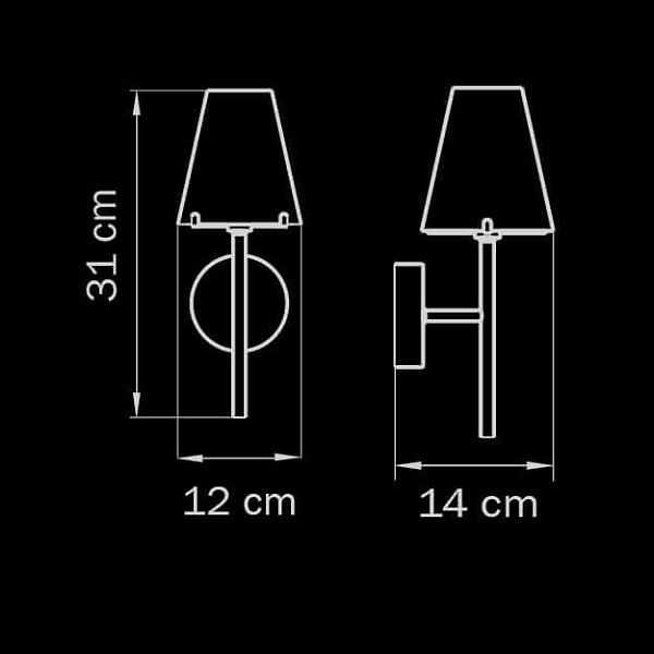 Бра Lightstar Diafano 1х40W G9 хром/прозрачный