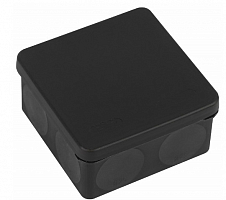 Распаячная коробка ЭРА KOR-100-100-50-9g-2MP-B двухкомпонентная HF стойкая к УФ 100х100х50мм черная 