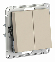 Механизм выключателя 2-кл ATLAS DESIGN (сх.5) 10AX песочн. SE