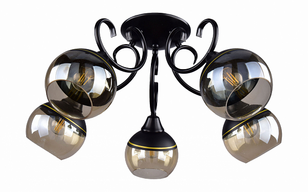 *Люстра Амфибия РС21095 BK/5C 5*E27 РОССвет