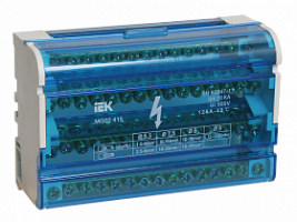 Шина на DIN-рейку в корпусе (кросс-модуль) ШНК 4х15 3L+PEN IEK