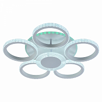 Люстра светодиодная ProfitLight 5883/5+1 WHT 102W+8W RGB 3000-6000K 7700 lm пульт