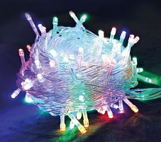 Гирлянда светодиодная 100LED бел. прозр. провод 6.5м расстояние между лампами 6см 8 режимов мигания