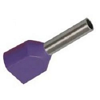 Наконечник-гильза НГИ2 GNGI-E2-2x2,5-10 Фиолетовый, 100 штук General