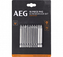 Биты 10шт.AEG РН2x70mm ASDPH27010 4932479507