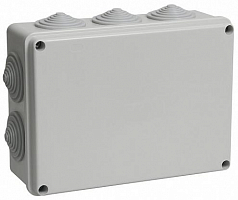 Коробка распаячная ОП 190х140х70 IP55 КМ41244 RAL7035 (10 гермовводов) IEK