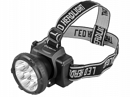 Ultraflash LED5363 (фонарь налобн аккум 220В, черный, 9LED, 2 реж, пласт, бокс)