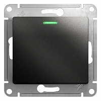 Механизм переключателя 1-кл. СП Glossa 10А IP20 10AX с подсветкой антрацит SE