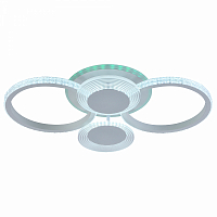 Люстра светодиодная ProfitLight 5883/4 WHT 76W+6.5W RGB 3000-6000K 5800 lm пульт