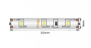 Лента светодиодная 4,8 Вт/м SMD2835 закрытая IP66 теплый ,12В,3М