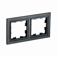 Рамка 2-м BRITE РУ-2-БрЧ черн. IEK BR-M22-K02
