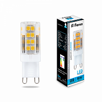 Лампа светодиодная Feron LB-432 G9 5W 6400K 230V