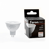 Лампа светодиодная Feron.PRO LB-1607 G5.3 7W 6400K MR16 с линзой 110 градусов