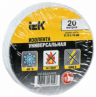 Изолента ПВХ 0,13х15мм белая 20м IEK