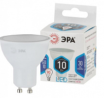 Лампа светодиодная ЭРА GU10 10W 4000K матовая LED MR16-10W-840-GU10 Б0032998