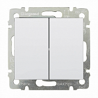Механизм выключателя 2-кл. СП Valena 10А IP31 250В бел. Legrand