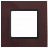 Рамка 1-м Elegance 14-5101-25 стекло, бордо+антрацит ЭРА