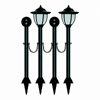 Комплект 2 светильника+2 столбика USL-L-S-181/PT720 LANTERN SET02 сол. бат+аккум