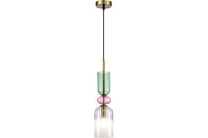 Подвесной светильник ST Luce GEA SL2000.203.01 золотистый/дымчатый E14 1*40W