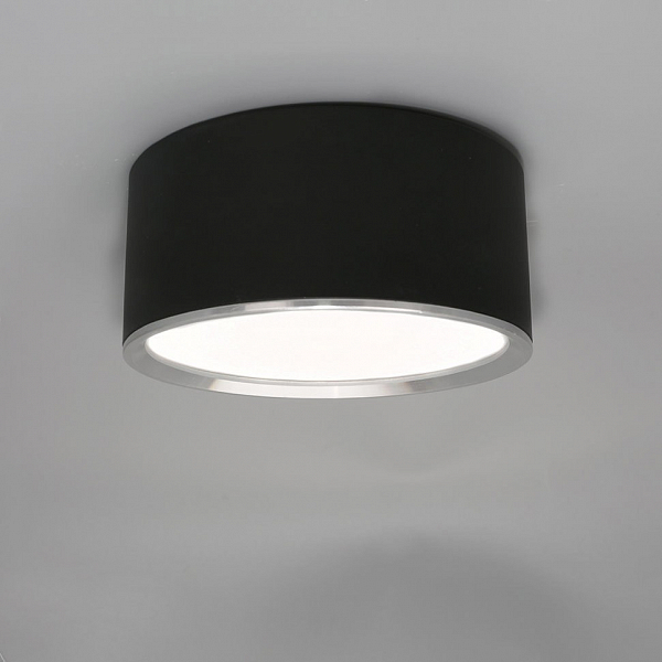 *Светильник LED накладной круглый черный
