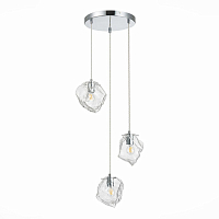 *Светильник подвесной ST-Luce SL1175.103.03 Хром/Прозрачный E14 3*40W