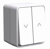 Выключатель для жалюзи 2-к, ATLAS DESIGN PROFI IP54, 2хсх.4, БЕЛЫЙ SE