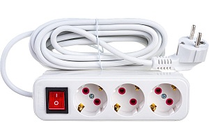 Удлинитель 3х5м с заземл. 16А IP20 Lila с выкл. LEZARD 720-0305-302