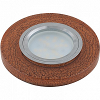 **Светильник декор. встраиваемый ТМ Fametto DLS-L104 GU5.3 CHROME/BROWN с подсветкой