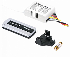 Выключатель дистанционный 230V 1000W 4-х канальный 30м с пультом управления, черный/серебро TM78