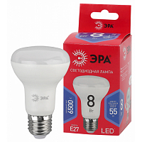 Лампа светодиодная ЭРА RED LINE LED R63-8W-865-E27 (диод, рефлектор, 8Вт, холодный, E27)
