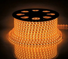Светодиодная лента FERON 60SMD 2835, 4.4W/m 230V IP65 100m, желтый, LS704