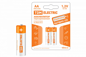 Аккумулятор АА-2500 mAh Ni-MH ВР-2 TDM