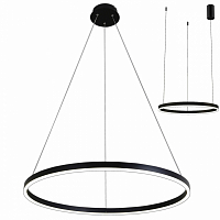 Подвесной светодиодный светильник Kink Light Тор LED 33W 4000K D600 H1500мм 2 типа черный